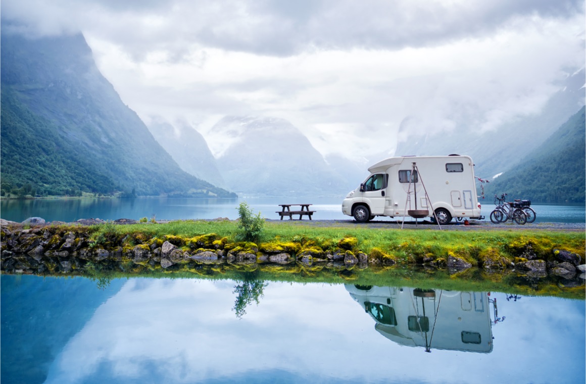 caravan car vacation beautiful place