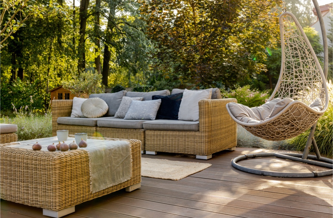 cozy porch with wooden floor