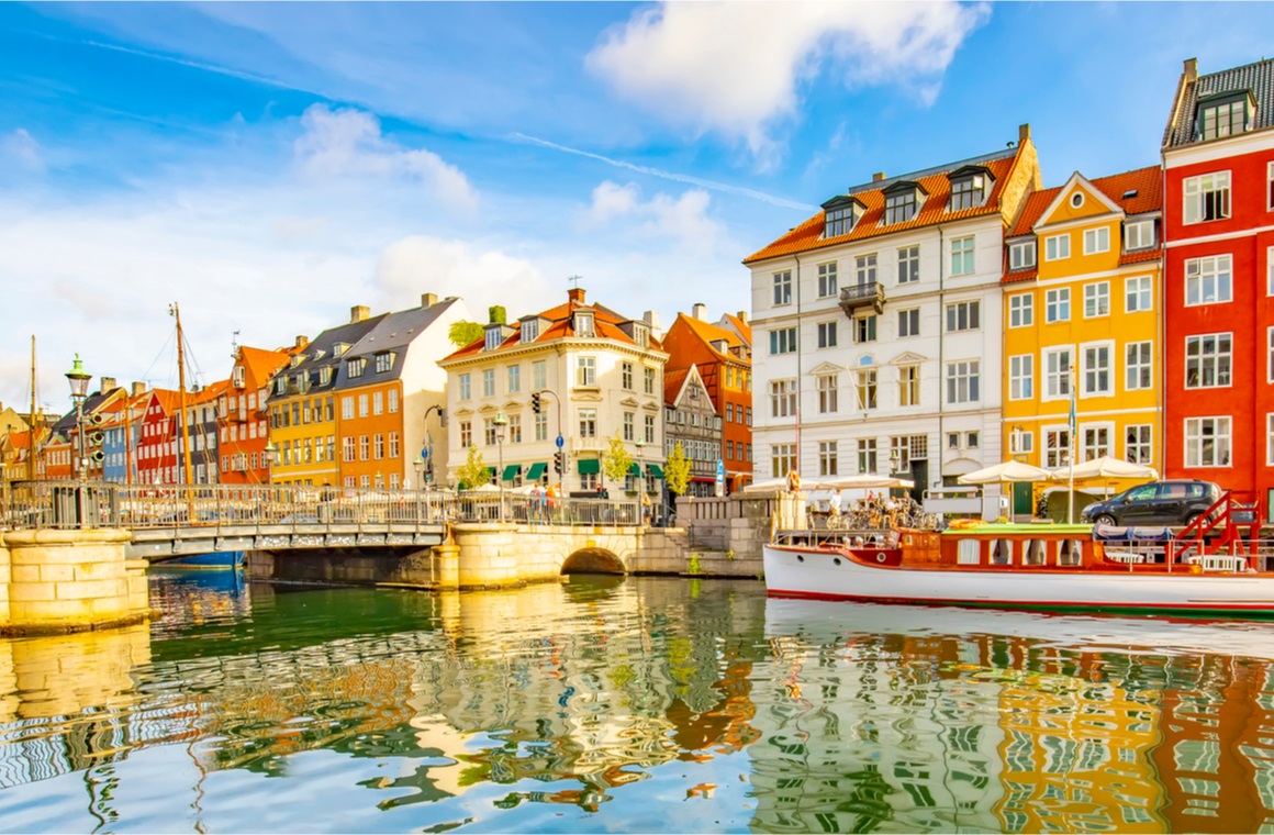 copenhagen old town panorama tourists attraction