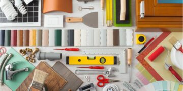 Collection of home renovation materials