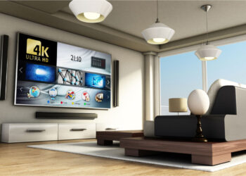 modern smart 4k tv room