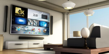modern smart 4k tv room