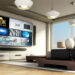 modern smart 4k tv room