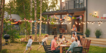 big family garden party celebration