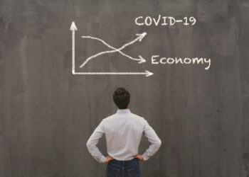 economical crisis due coronavirus concept