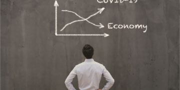 economical crisis due coronavirus concept