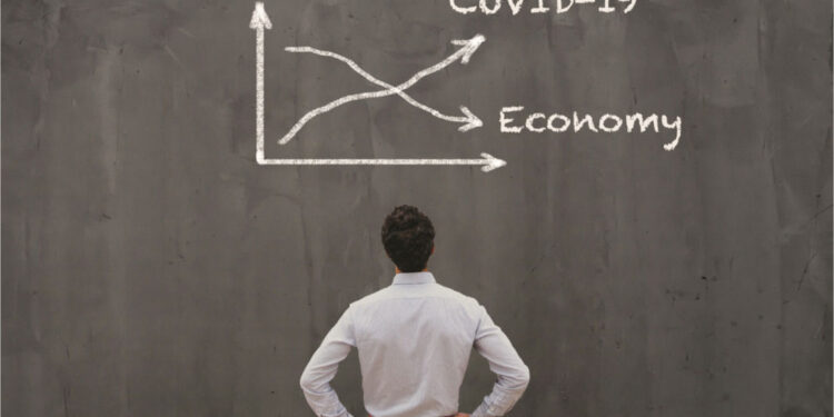 economical crisis due coronavirus concept