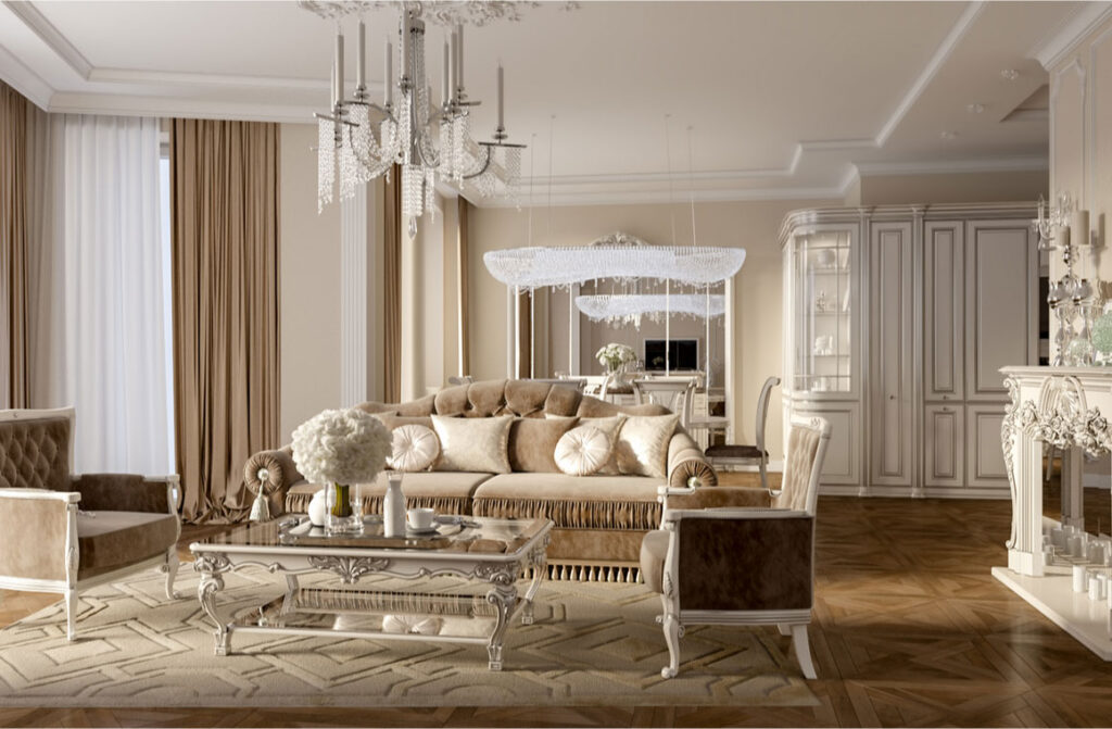Luxury classic interior dining room