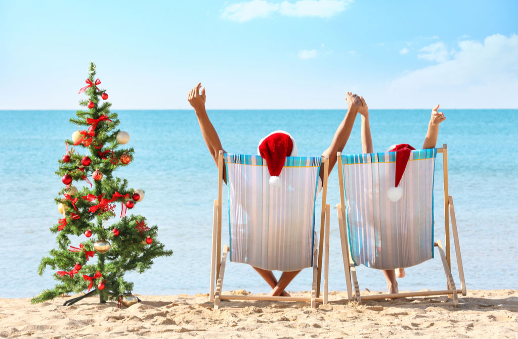 young couple on the beach