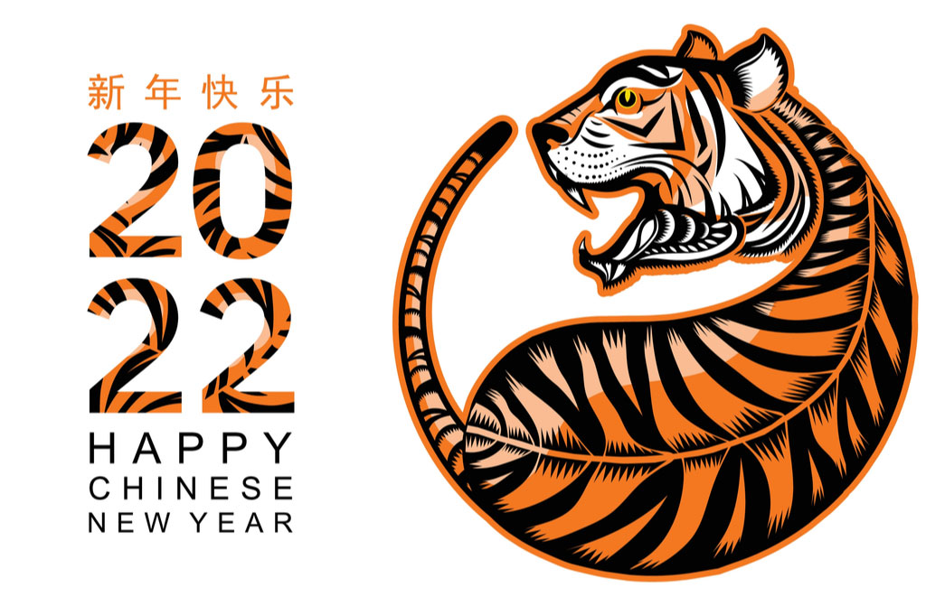 chinese new year tiger red