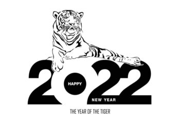 happy new year 2022 tiger drawing