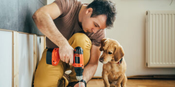 man doing renovation work