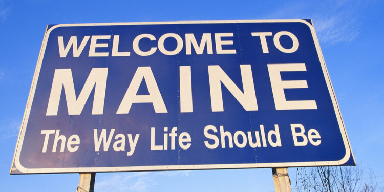 welcome to maine sign