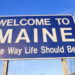 welcome to maine sign