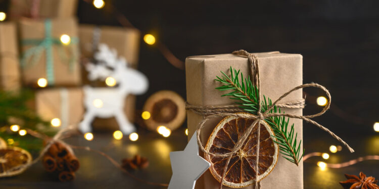 christmas zero waste concept eco friendly