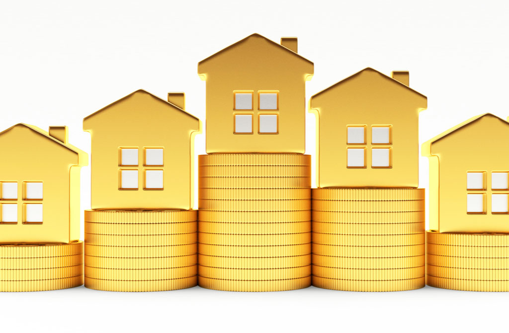 golden houses on stocks