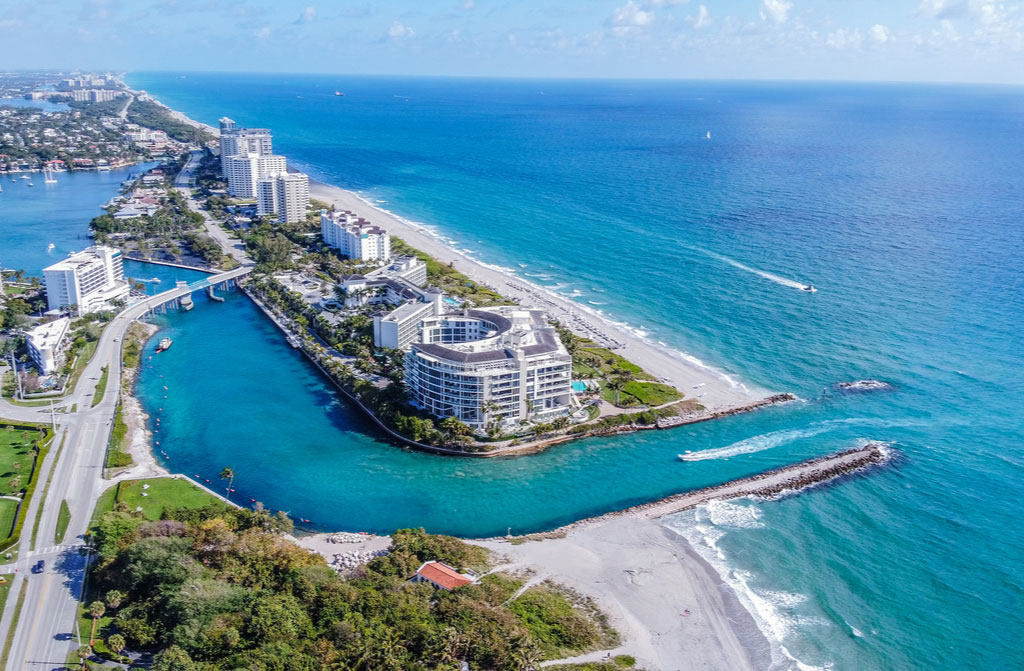 boca raton beach sunny south florida