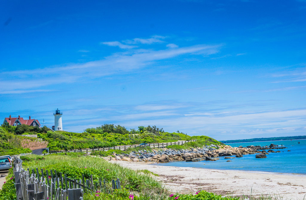 chatham lighthouse on shore cape