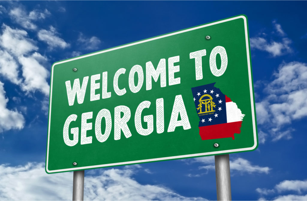 welcome to georgia traffic sign