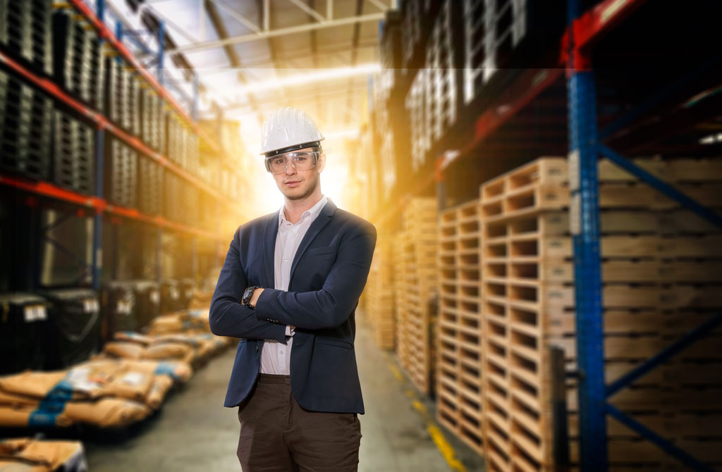 portrait of engineer in factory