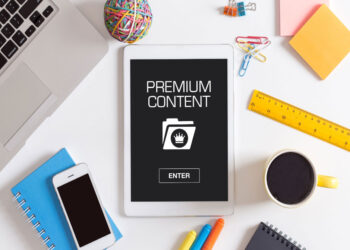 tablet premium content concept