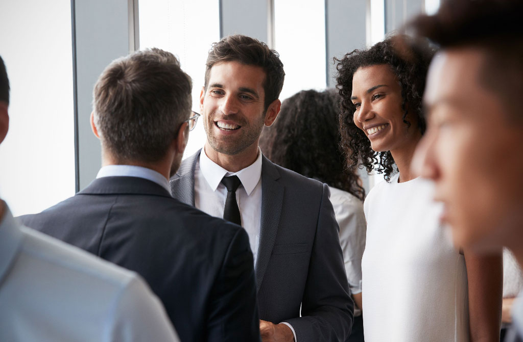 business people having informal meeting