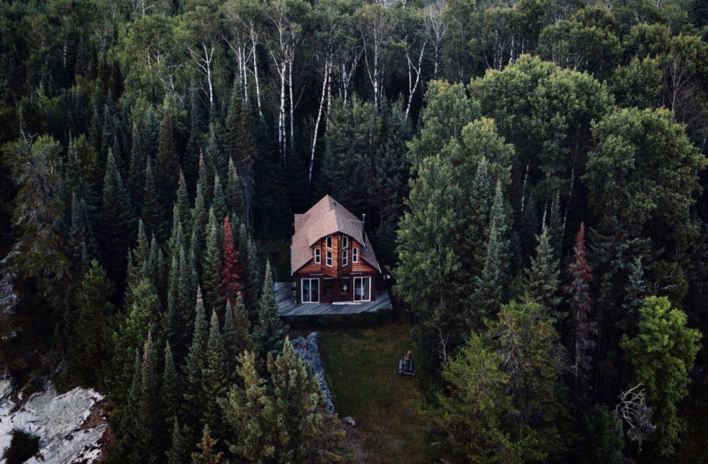 lone cabin woods porn