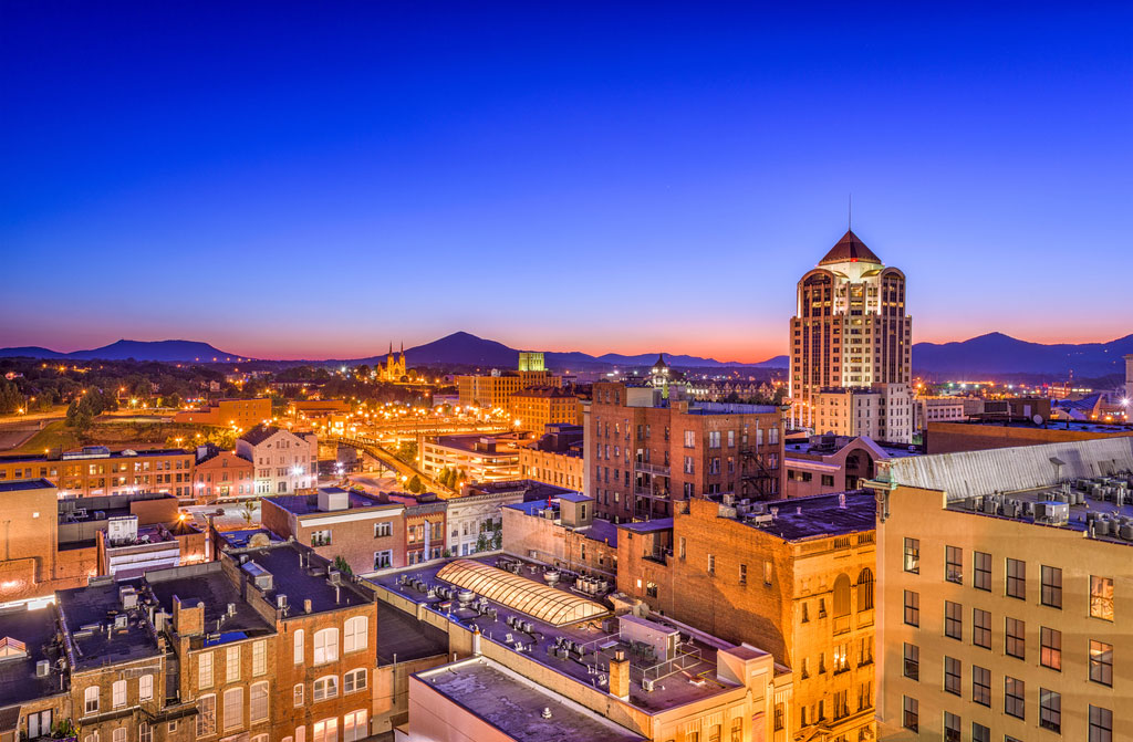 roanoke virginia usa downtown