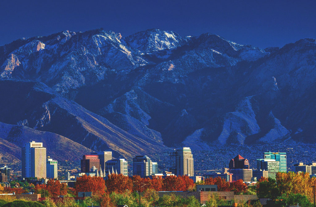 downtown salt lake city mountain view