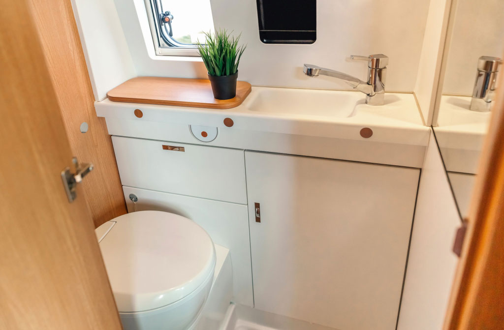 camper van bathroom interior