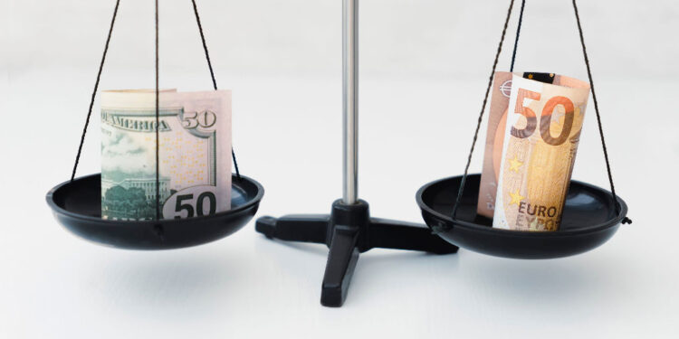 equality dollar euro concept growth