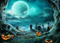jack o lantern cemetery spooky night