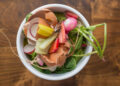 bowl organic food waste like egg