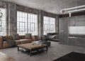 industrial styled modern open space