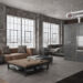 industrial styled modern open space