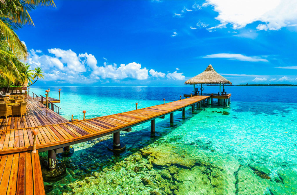 maldive beach resort panoramic