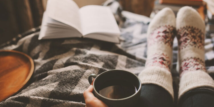 cozy winter day home cup