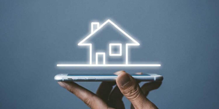 image of smartphone and house