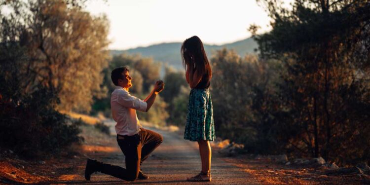 man love proposing surprised