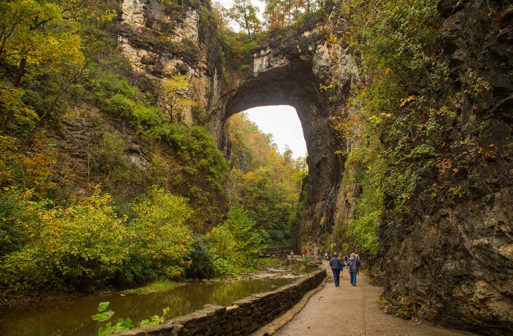 natural bridge fall