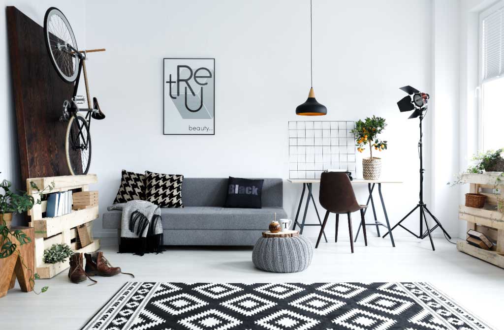 hipster style living room