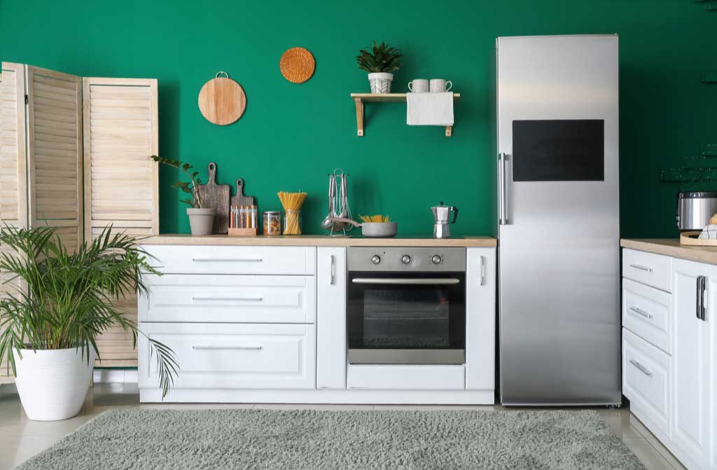 interior modern kitchen refrigerator