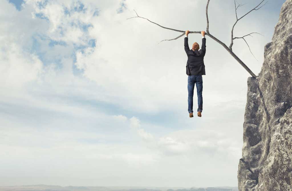 businessman climb mountains