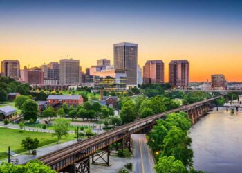 richmond virginia usa downtown skyline