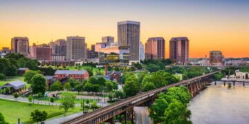 richmond virginia usa downtown skyline