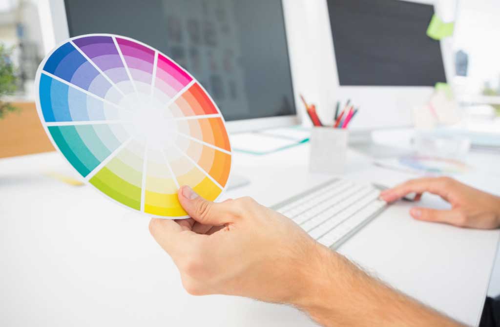 closeup holding color wheel