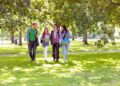 group of young college students