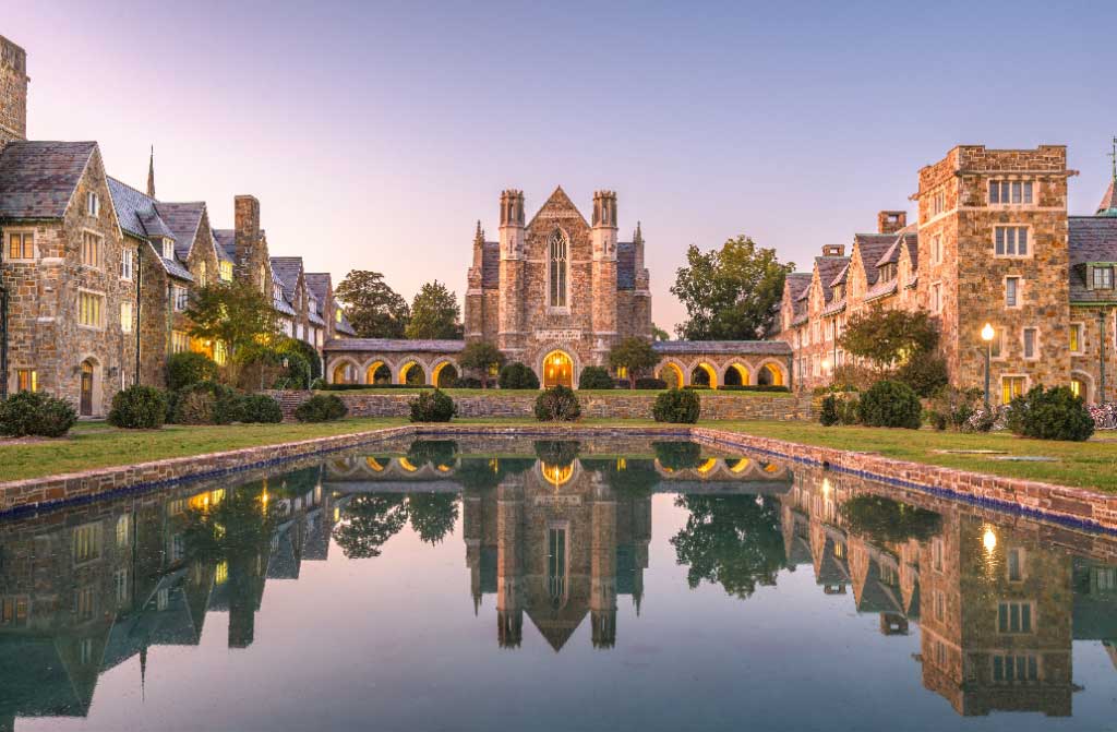 historic campus twilight