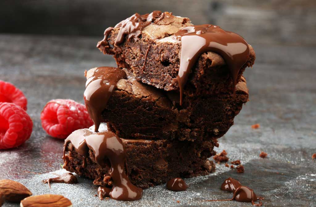homemade chocolate brownie