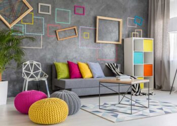 spacious modern lounge grey sofa